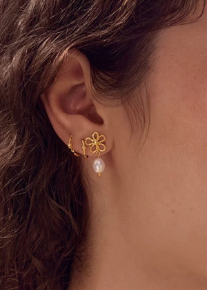 Tonia earrings Forgyldt Maanesten